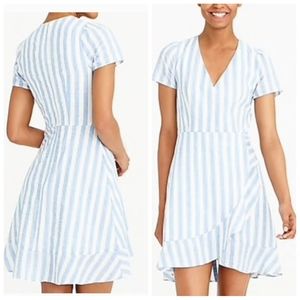 NWT J. Crew Faux Striped Wrap Dress